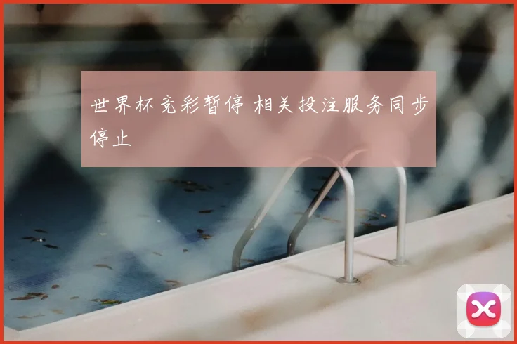 世界杯竞彩暂停 相关投注服务同步停止